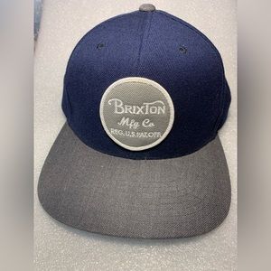 Brixton Mfg Co hat snapback Blue With Gray Bill